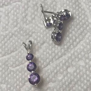 Sterling Silver Earrings & Pendant